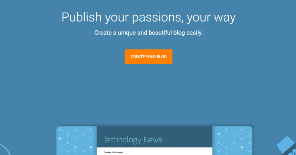 create a blogger blog site